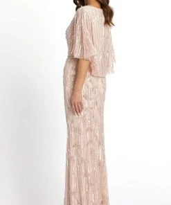 Mac Duggal - 9064 Sequined V Neck Sheath Dress 7 Mac Duggal - 9064 Sequined V Neck Sheath Dress