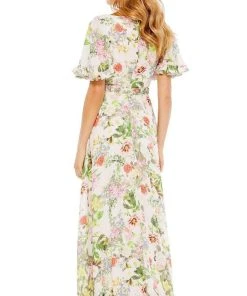 Mac Duggal - 9079 Multi Color Floral Printed Dress