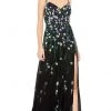 Mac Duggal - 9172 V-Neck Floral Sequin Dress