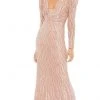 Mac Duggal - 93574 Leg Of Mutton Beaded Dress