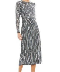 Mac Duggal 93590 - Long Sleeve Sequin Styled Dress | Couture Candy