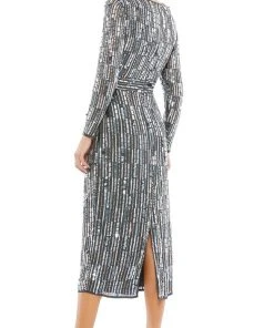 Mac Duggal 93590 - Long Sleeve Sequin Styled Dress | Couture Candy