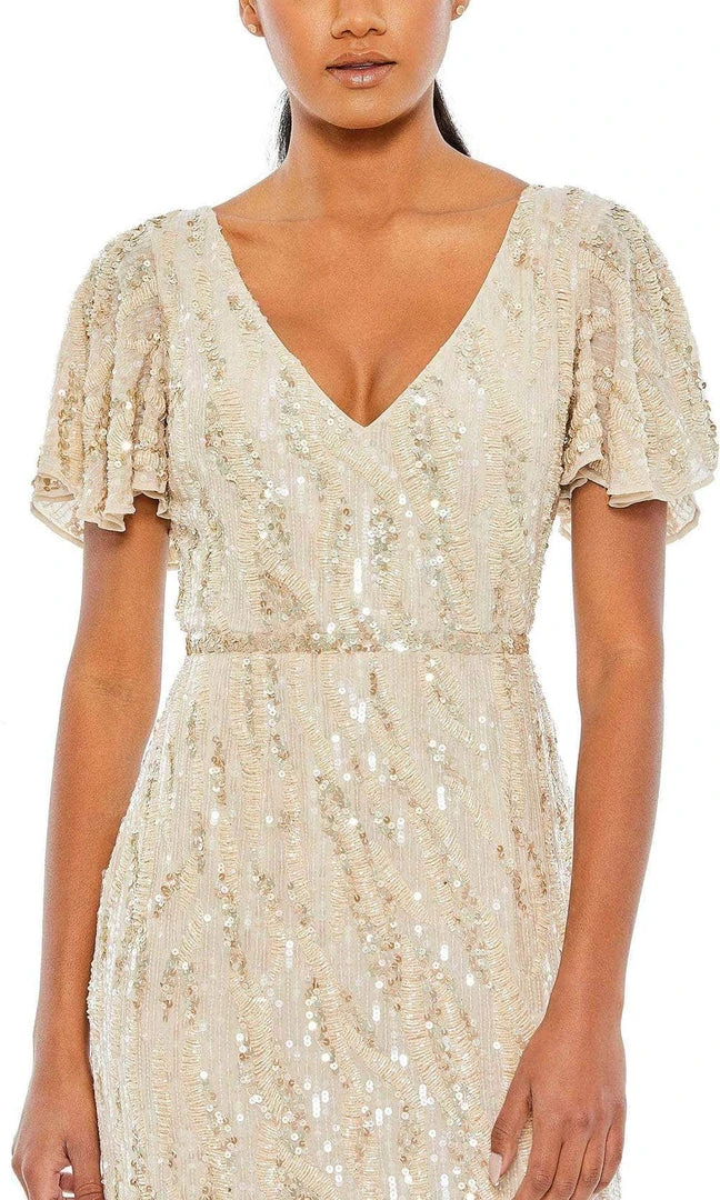 Mac Duggal 93591 - Plunging Neck Midi Dress 5 Mac Duggal 93591 - Plunging Neck Midi Dress