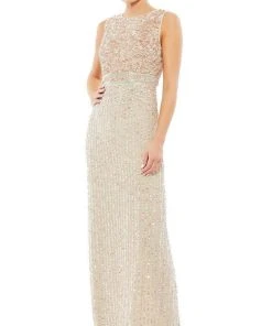 Mac Duggal - 93603 Bateau Sequin Sheath Dress