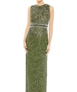 Mac Duggal - 93603 Bateau Sequin Sheath Dress