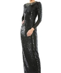 Mac Duggal - 93613 Beaded Bateau Sheath Dress