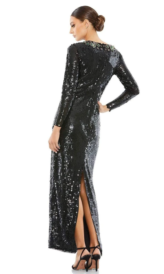 Mac Duggal - 93613 Beaded Bateau Sheath Dress 4 Mac Duggal - 93613 Beaded Bateau Sheath Dress