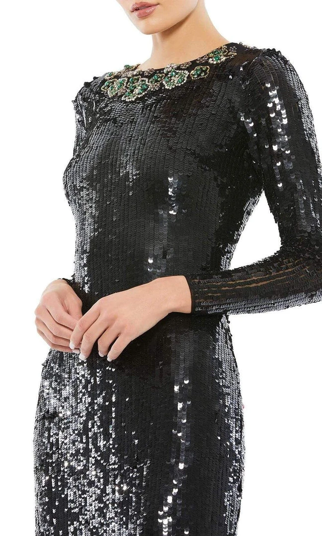 Mac Duggal - 93613 Beaded Bateau Sheath Dress 5 Mac Duggal - 93613 Beaded Bateau Sheath Dress