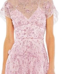 Mac Duggal 93685 - Short Cap Sleeve A-Line Dress 10 Mac Duggal 93685 - Short Cap Sleeve A-Line Dress