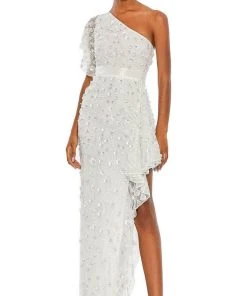 Mac Duggal 93687 - Asymmetrical One Shoulder Strap High Low Dress 12 Mac Duggal 93687 - Asymmetrical One Shoulder Strap High Low Dress