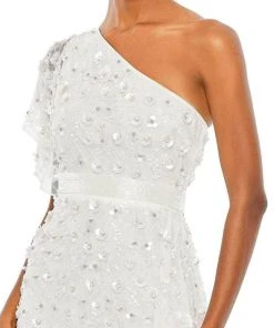 Mac Duggal 93687 - Asymmetrical One Shoulder Strap High Low Dress 14 Mac Duggal 93687 - Asymmetrical One Shoulder Strap High Low Dress