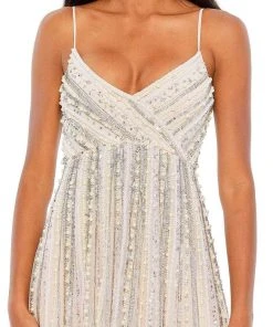 Mac Duggal 93732 - Sleeveless V-Neck Sequin Dress