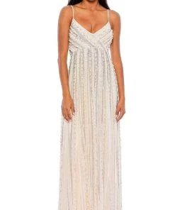 Mac Duggal 93732 - Sleeveless V-Neck Sequin Dress