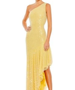 Mac Duggal - 93741 Pearl Beaded High Low Dress 11 Mac Duggal - 93741 Pearl Beaded High Low Dress