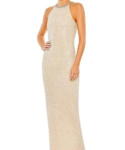 Mac Duggal - 93742 Jewel Ornate Halter Gown