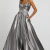 Mac Duggal Ballgowns - 48885H Sleeveless V Neck Jeweled Belt Ballgown 2 Mac Duggal Ballgowns - 48885H Sleeveless V Neck Jeweled Belt Ballgown