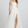 Mac Duggal Ballgowns - 67120H Embroidered Ballgown With Slit