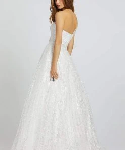 Mac Duggal Ballgowns - 67120H Embroidered Ballgown With Slit