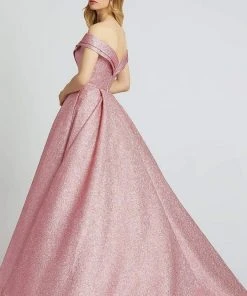 Mac Duggal Ballgowns - 67121H Pleated Off-Shoulder Ballgown