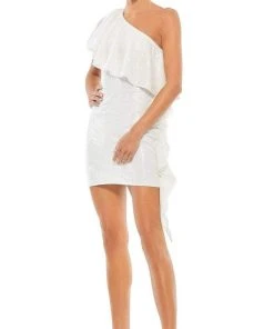 Mac Duggal Cocktail - 10800D Draped One Shoulder Sequin Dress