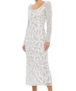 Mac Duggal Cocktail - 5424D Scoop Tea-Length Dress