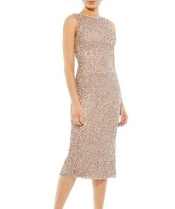 Mac Duggal Cocktail - 5526D Sleeveless Sequin-Ornate Dress