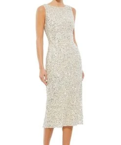 Mac Duggal Cocktail - 5526D Sleeveless Sequin-Ornate Dress