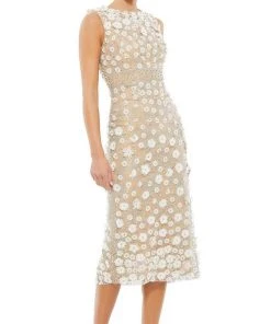 Mac Duggal Cocktail - 67853D Jewel Beaded Sheath Dress