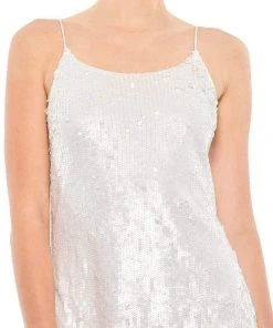 Mac Duggal Cocktail - 93628D Sequined Allover Floral Mini Dress