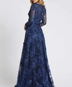 Mac Duggal Couture - 20108D Beaded Embroidered V-Neck Evening Gown