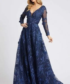 Mac Duggal Couture - 20108D Beaded Embroidered V-Neck Evening Gown