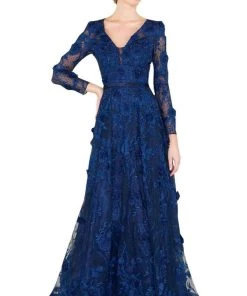 Mac Duggal Couture - 20108D Beaded Embroidered V-Neck Evening Gown