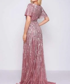 Mac Duggal Couture - 4913D Sequined Jewel Neck A-line Dress 6 Mac Duggal Couture - 4913D Sequined Jewel Neck A-line Dress