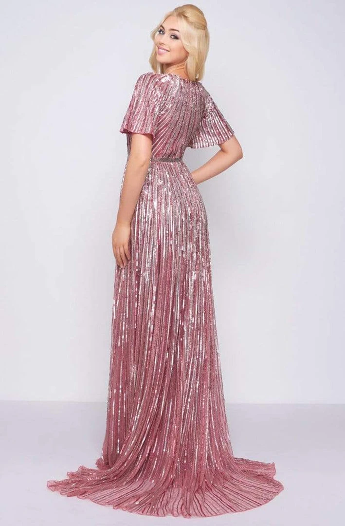 Mac Duggal Couture - 4913D Sequined Jewel Neck A-line Dress 4 Mac Duggal Couture - 4913D Sequined Jewel Neck A-line Dress