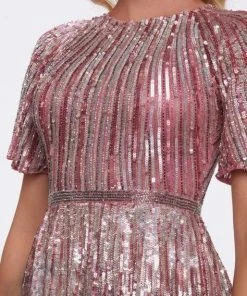 Mac Duggal Couture - 4913D Sequined Jewel Neck A-line Dress 7 Mac Duggal Couture - 4913D Sequined Jewel Neck A-line Dress