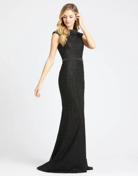 Mac Duggal Evening - 12229D Jewel Beaded Cap Sleeve Evening Gown 3 Mac Duggal Evening - 12229D Jewel Beaded Cap Sleeve Evening Gown