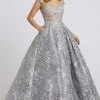 Mac Duggal Evening - 12308D Pearl Beaded Embroidered Ballgown