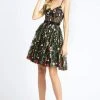 Mac Duggal Evening - 12345D Floral Embroidered Corset Cocktail Dress