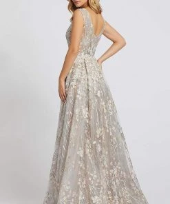 Mac Duggal Evening - 20131D Floral Embroidered A-Line Evening Dress