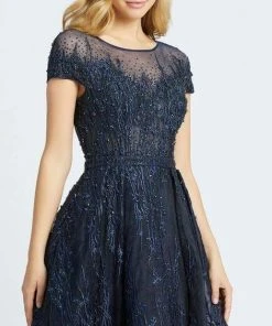 Mac Duggal Evening - 20141D Embroidered Illusion Yoke Evening Gown