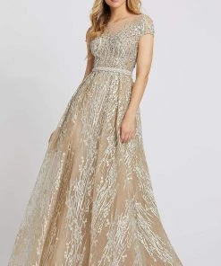 Mac Duggal Evening - 20141D Embroidered Illusion Yoke Evening Gown