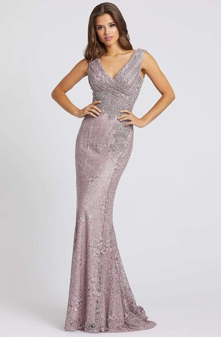 Mac Duggal Evening - 20159D Beaded V-neck Trumpet Dress 3 Mac Duggal Evening - 20159D Beaded V-neck Trumpet Dress