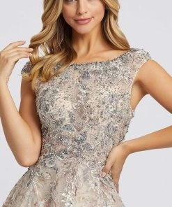 Mac Duggal Evening - 20219D Cap Sleeve Floral Embroidered A-Line Gown 7 Mac Duggal Evening - 20219D Cap Sleeve Floral Embroidered A-Line Gown
