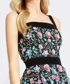 Mac Duggal Evening - 4984D Sleeveless Embellished A-line Dress