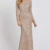 Mac Duggal Evening - 5124D Jewel Long Sleeves Evening Dress