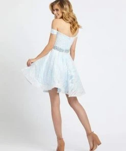 Mac Duggal Evening - 66981D Embellished Off-Shoulder Cocktail Dress