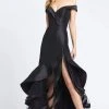Mac Duggal Evening - 67068D Off Shoulder Tiered Ruffle Long Gown
