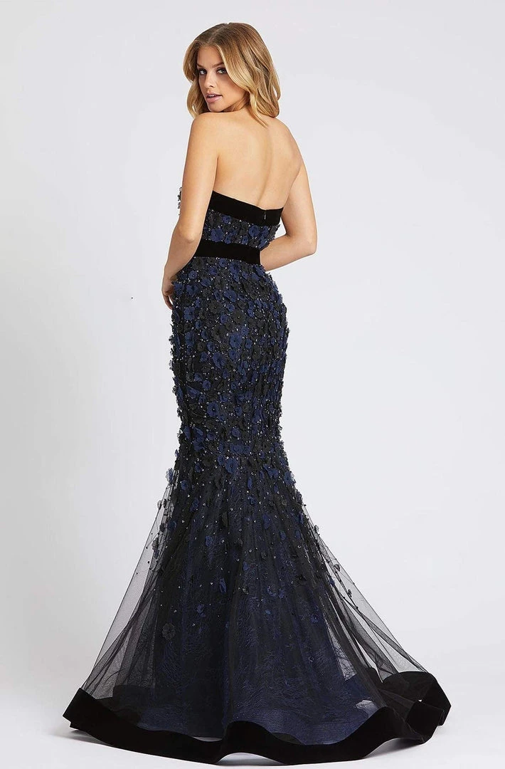 Mac Duggal Evening - 67293D Floral Applique Strapless Trumpet Dress 4 Mac Duggal Evening - 67293D Floral Applique Strapless Trumpet Dress