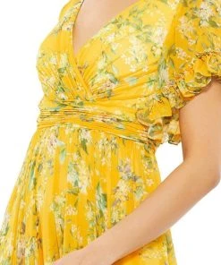 Mac Duggal Evening - 67933D Floral Printed A-Line Evening Dress 8 Mac Duggal Evening - 67933D Floral Printed A-Line Evening Dress