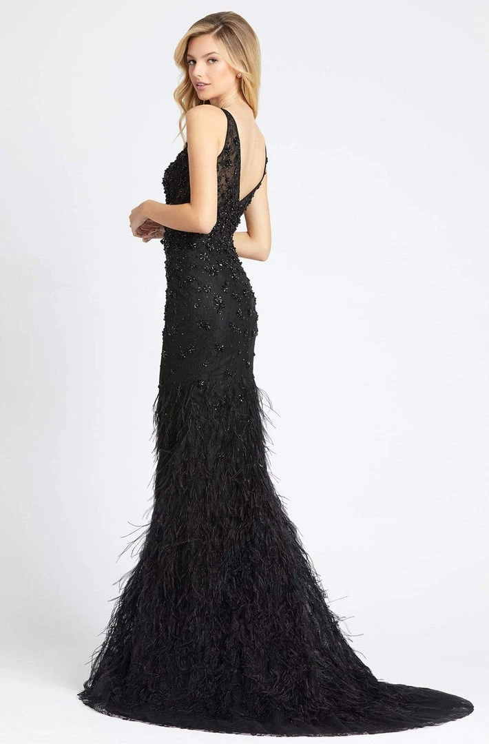 Mac Duggal Evening - 77464D Embellished Bodice Feathered Trumpet Gown 4 Mac Duggal Evening - 77464D Embellished Bodice Feathered Trumpet Gown